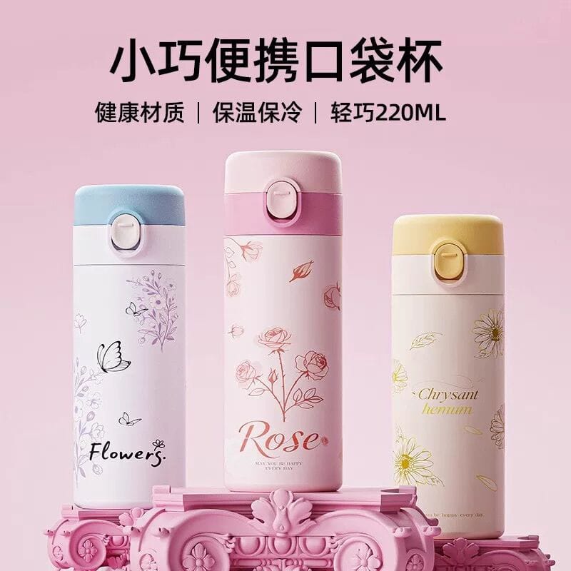 Picture of Exclusive Personalized 220ml Stainless Steel SS316 grade Vacuum Thermal Double Wall Thermos Flask Laser Engraved for Personal Use Car Outdoor Study Library Office School Couple Gift 