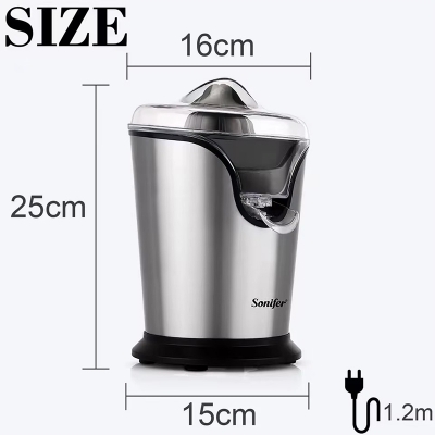 Picture of Sonifer SF-5526 High Quality New Home Professional Stainless Steel Mini Automatic Hand Press Electric Plastic Citrus Juicer 2022 Silver