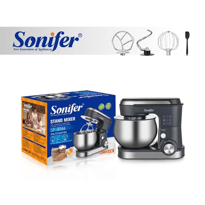 Picture of Sonifer SF-8166 New Household 5L Multifunctional 1200w Egg Beater Cake Dough Mixer Salads Dough Food Mixer Multicolor