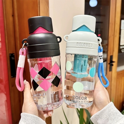 Picture of Premium Food Grade Plastic Unique Latest model design Unbreakable Water Bottle 760ml with straw BPA Free, Leak-Proof Water Bottle Ideal for Office, Sports, School, Gym 
