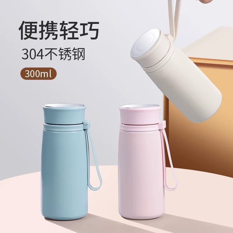 Picture of Popular User Friendly 300ml Small Tea Cup Water Cup Mini Thermos Cup Travel Personalized 304 inner Insulated Thermos Vacuum Flask Outdoor Portable Mini Vacuum Water Bottle 