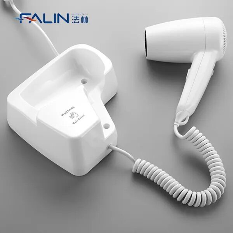 Picture of FALIN Hotel Home Hair Dryer Hotel Wall Mounted Hair Dryer High Quality Electric ABS Plastic Hair Dryer White