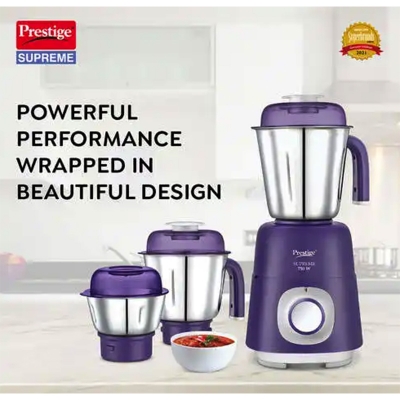 Picture of Prestige Supreme Mixer Grinder 750 watts 3 jars (1500ml, 1200ml, 450ml) Violet Color