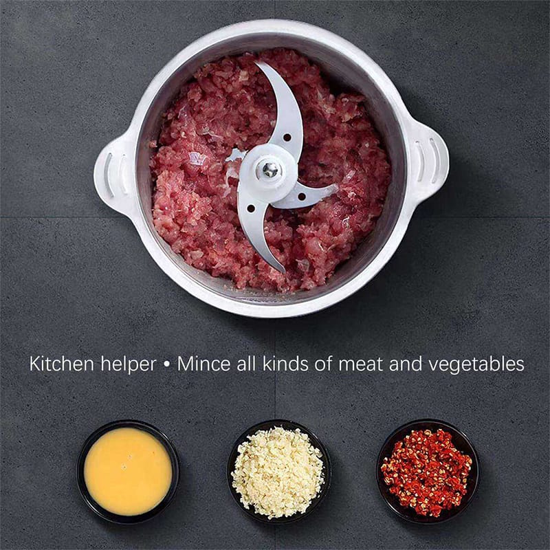 Picture of Sonifer SF-8058 Kitchen 300w Copper Motor 1.8 Liter Stainless Steel Bowl Small Electric Meat Grinder Chopper 