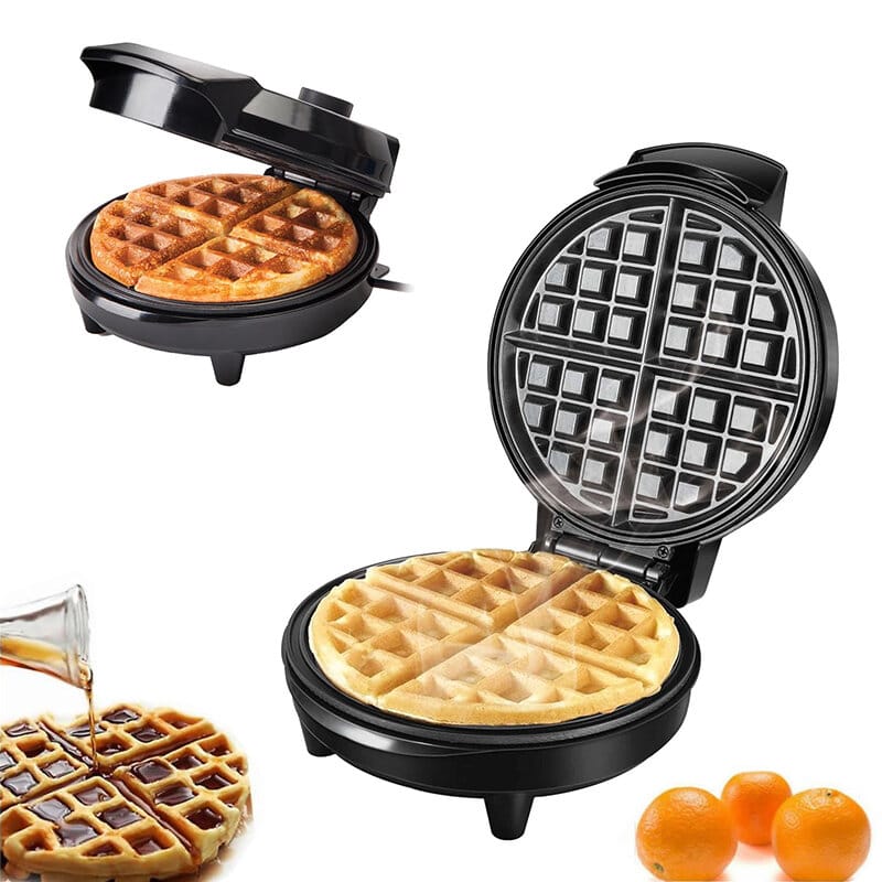 Picture of Sonifer SF-6084 Thermostat Control Round Electric Toaster Large Capacity Waffle Maker 1000 Watts Silver