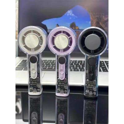 Picture of Cooling Fan X05  Handheld Fan 100 Speed Levels - Cold Compress Ice  - Digital Display Portable Rechargeable Mini Fan - Long Battery Life 