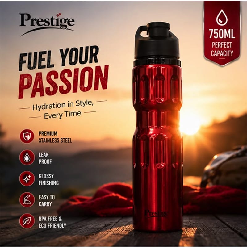Picture of Sports Athletic Design 750ml Stainless Steel Colorful Water Bottle – Stylish, Durable & Reusable 