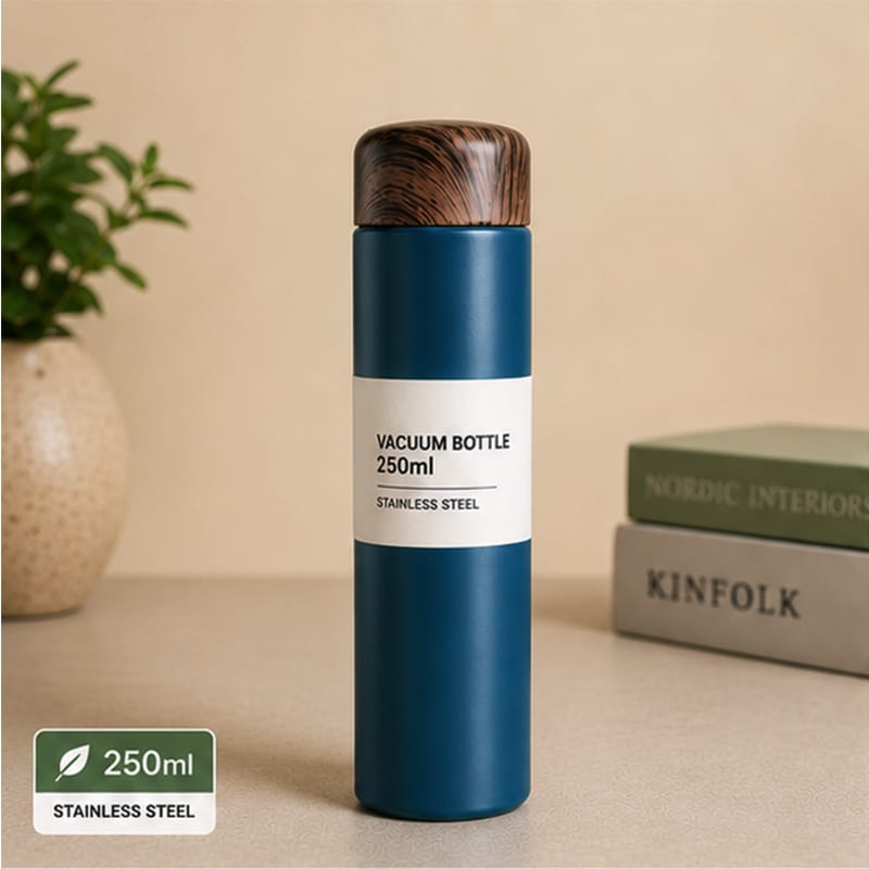 Picture of New Design 250ml Portable Japanese Style Double Wall 18/8 BPA Free Mini Pocket Cup Stainless Steel Insulated Water Bottles with Accent Color Lid 