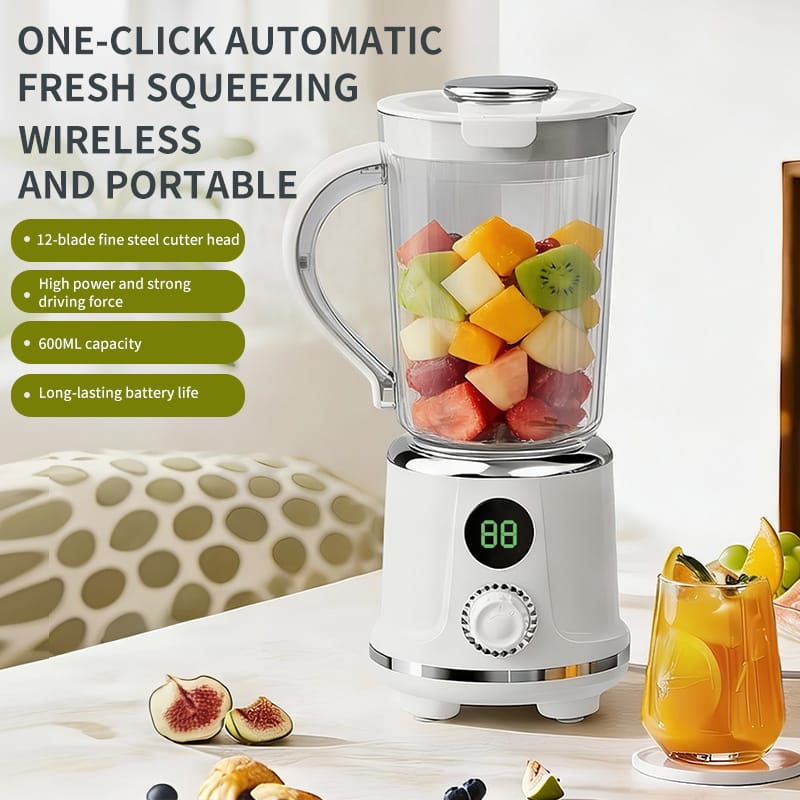 Picture of MDHL Brand 600ML USB TYPE C Rechargeable BPA Free Portable Shakes and Smoothies Personal Blender Protein Frozen Drink Juicer Blender 