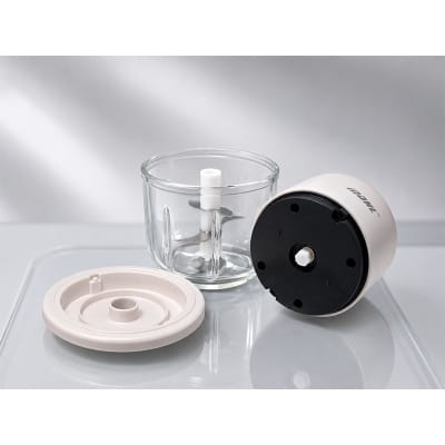 Picture of MDHL Brand High Quality Rechargeable Chopper with Super Sharp 6 Blades and 350ml Capacity High Transparent Glass Bowl with Rubber Grip Bottom Suitable for Modern Kitchen Compact Size Portable Kitchen Gadget Multicolor
