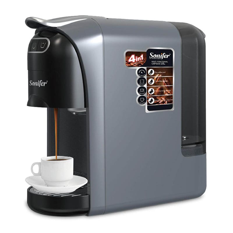 Picture of Sonifer SF-3579 Household 20 Bar High Pressure Pump Automatic Multi-functional 4 in 1 Capsule Coffee Maker Dark Grey