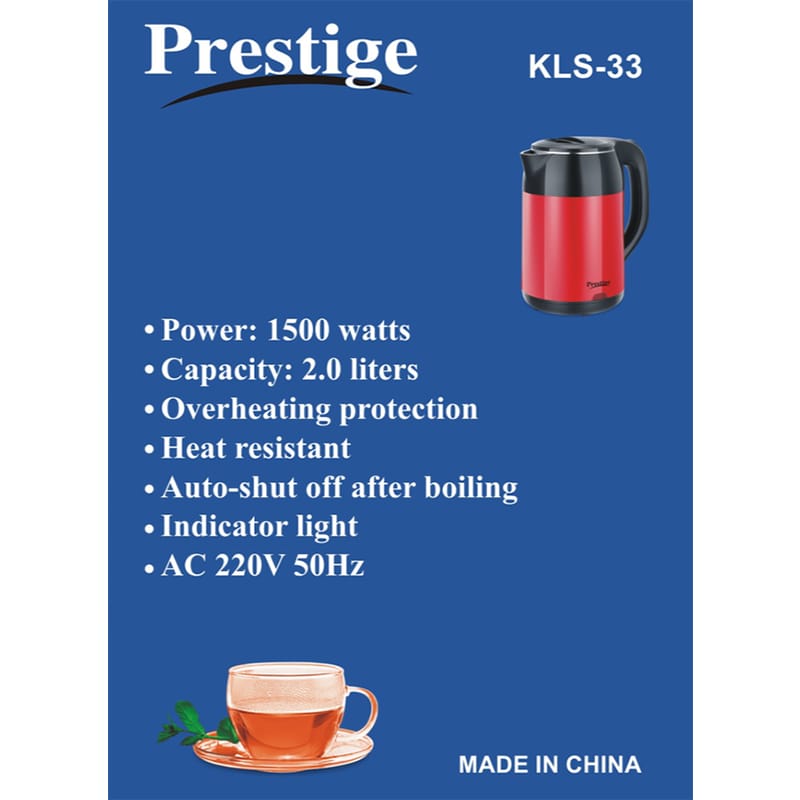 Picture of Urban Modern Lifestyle Electric Kettle 2.0 Liter 1500 watts SS inside with Plastic Outer cover for Safety 