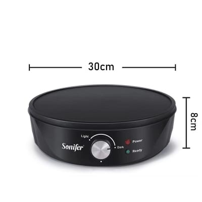 Picture of Sonifer SF-6072 Professional Home Use 220v Heating Non-stick Flat Mini Automatic Electric Egg Roti Crepe Maker 