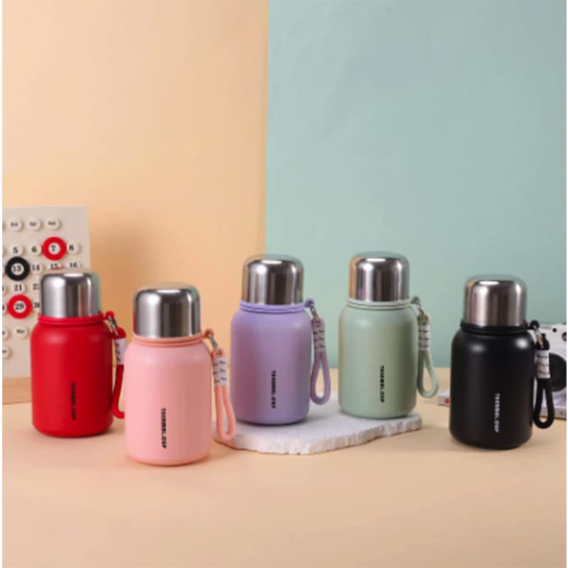 Picture of New Model Exquisite 450ml Small Tea Cup Water Cup Food Grade Mini Thermos Cup Travel Personalised 316 High grade stainless steel thermos for school outdoor office home perfect for students and all Compact and Portable student good-looking 