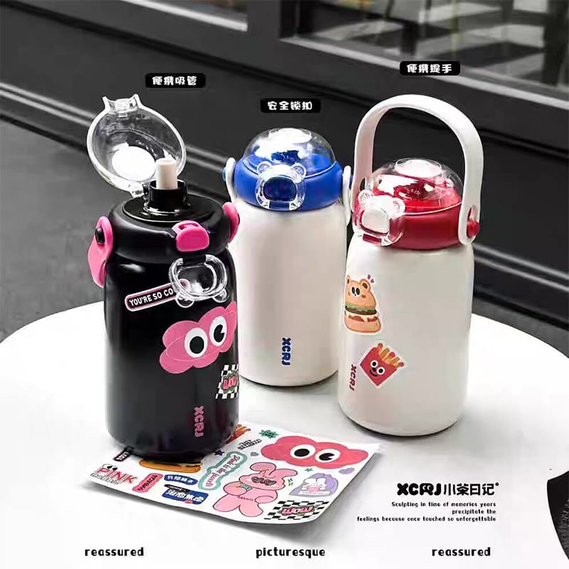 Picture of Little tea diary daydreamer thermos 490ml Small Tea Cup Water Cup Food Grade Mini Personalized Thermos Cup 316 High grade stainless steel for school outdoor office home perfect for students and all Compact and Portable 