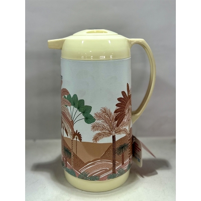 Picture of 2025 Latest Design High Quality Water Tea Thermos Bottle 1 Liter Vacuum Flask With Glass Inner Refill Bottle Multicolor