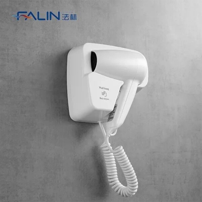 Picture of FALIN Hotel Home Hair Dryer Hotel Wall Mounted Hair Dryer High Quality Electric ABS Plastic Hair Dryer White