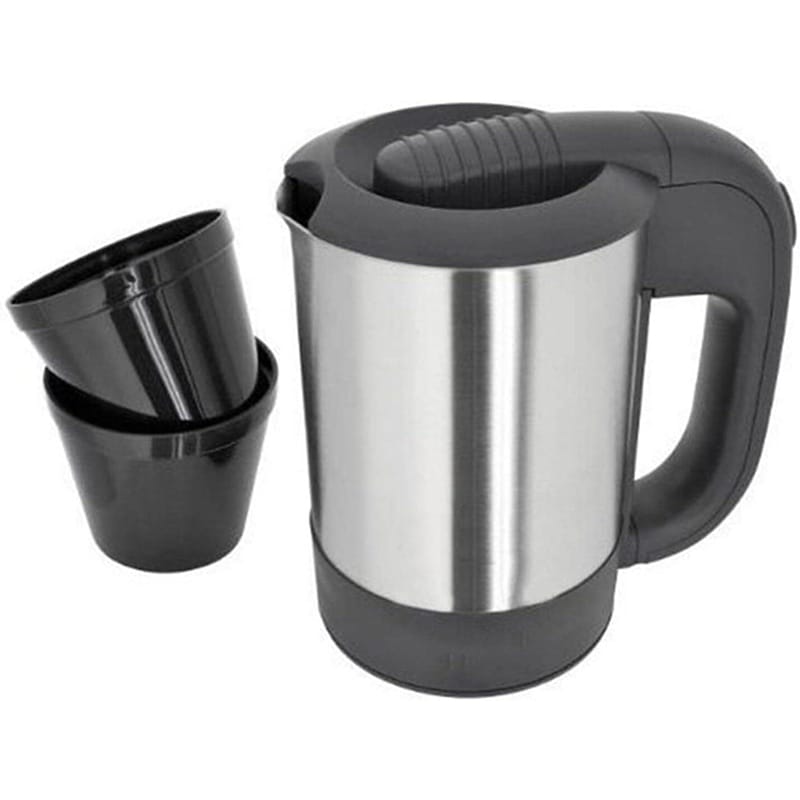 Picture of Sonifer Stainless Steel Portable Kettle SF-2099 0.5 Liter (two plastic cups included) Silver