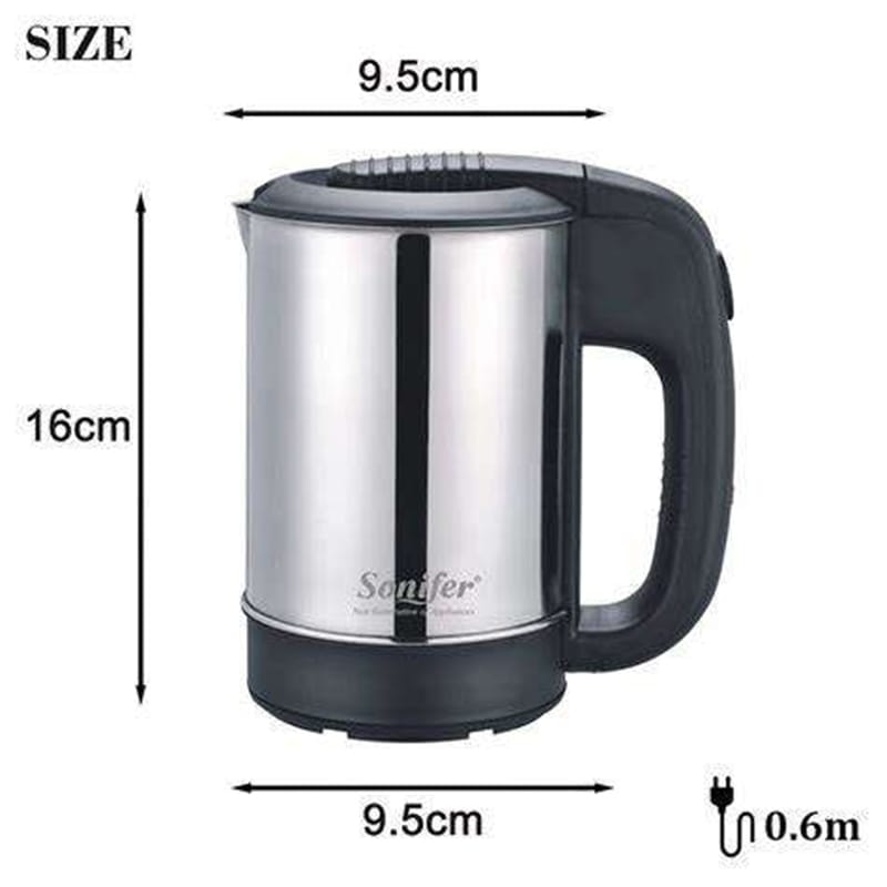 Picture of Sonifer Stainless Steel Portable Kettle 0.5 Liter (two plastic cups included) SF-2011 Silver