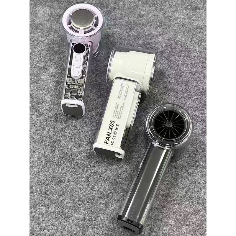 Picture of Cooling Fan X05  Handheld Fan 100 Speed Levels - Cold Compress Ice  - Digital Display Portable Rechargeable Mini Fan - Long Battery Life 