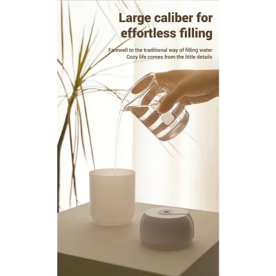Picture of MDHL Brand High Quality Humidifier Aroma Oil Diffuser Ultrasonic Mini USB Cool Mist Humidifier with Colorful Night Light for Home Car 300ml White