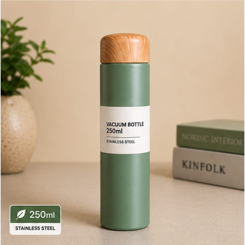 Picture of New Design 250ml Portable Japanese Style Double Wall 18/8 BPA Free Mini Pocket Cup Stainless Steel Insulated Water Bottles with Accent Color Lid 