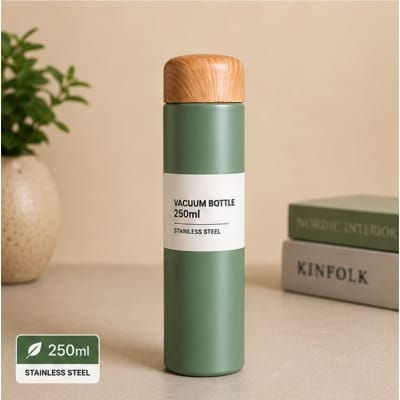Picture of New Design 250ml Portable Japanese Style Double Wall 18/8 BPA Free Mini Pocket Cup Stainless Steel Insulated Water Bottles with Accent Color Lid 