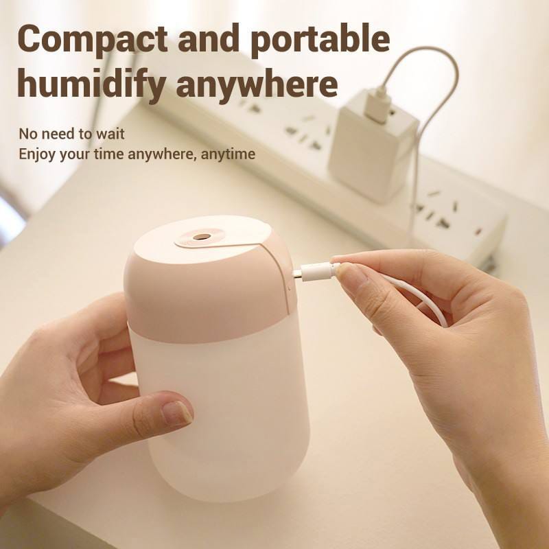Picture of MDHL Brand Portable 300ml Mini USB Powered Aromatherapy Mist Humidifier Plastic Construction Colorful Night Light Household 24/7 