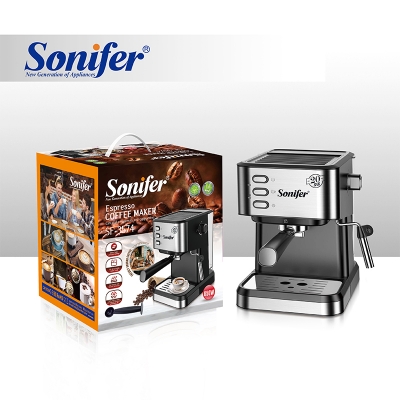 Picture of Sonifer SF-3574 Home Use 220V High Quality 20 bar 1.5L Water Tank Electric Steam Commercial Coffee Machine Espresso Coffee Maker Black
