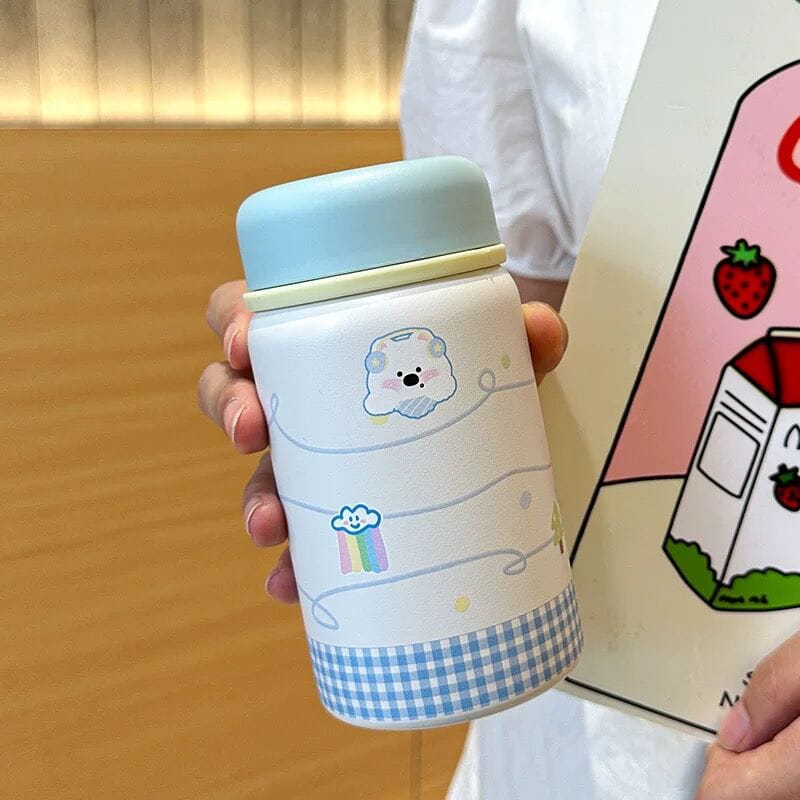 Picture of Latest Model Exquisite 380ml Small Tea Cup Water Cup Food Grade Mini Thermos Cup Travel Personalized 316 inner Insulated Thermos Vacuum Flask Outdoor Portable Mini Vacuum Water Bottle 