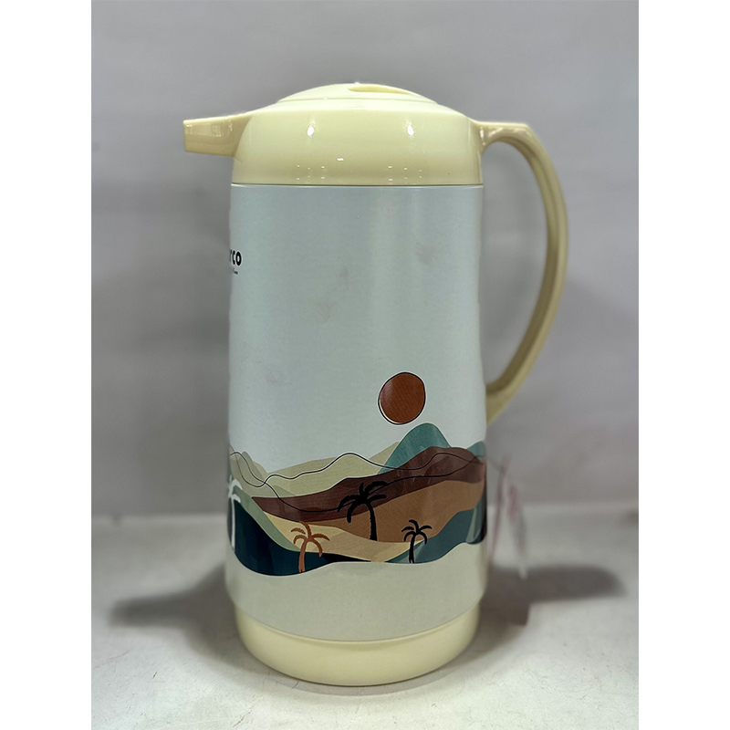 Picture of 2025 Latest Design High Quality Water Tea Thermos Bottle 1 Liter Vacuum Flask With Glass Inner Refill Bottle Multicolor