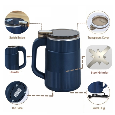 Picture of Coffee Grinders Mills Grinder Household Small Powder Machine Ultra-fine Grinder Electric Grain Crushing Kitchen Tools Blue