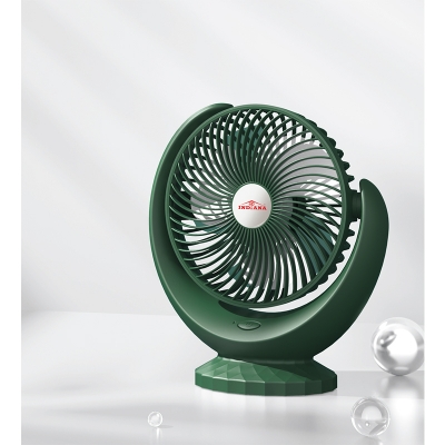 Picture of Mini Fan INDIANA brand Portable Mini Desk Fan Rechargeable Table Fans with Battery USB Cable Wire Three-Speed Wind for Car Outdoor Household Use 