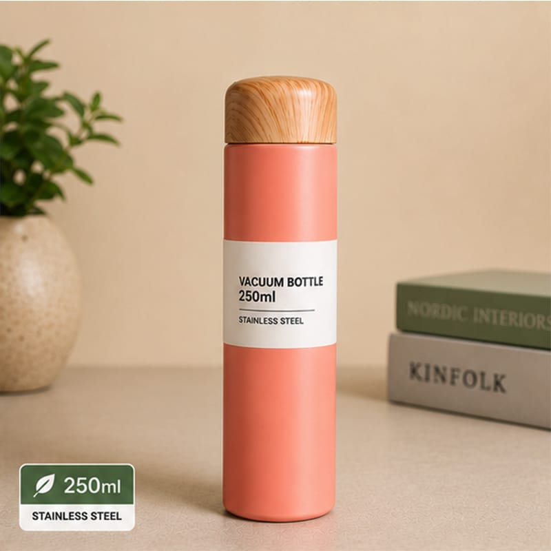 Picture of New Design 250ml Portable Japanese Style Double Wall 18/8 BPA Free Mini Pocket Cup Stainless Steel Insulated Water Bottles with Accent Color Lid 