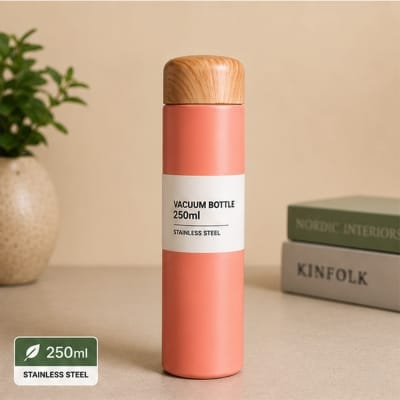 Picture of New Design 250ml Portable Japanese Style Double Wall 18/8 BPA Free Mini Pocket Cup Stainless Steel Insulated Water Bottles with Accent Color Lid 