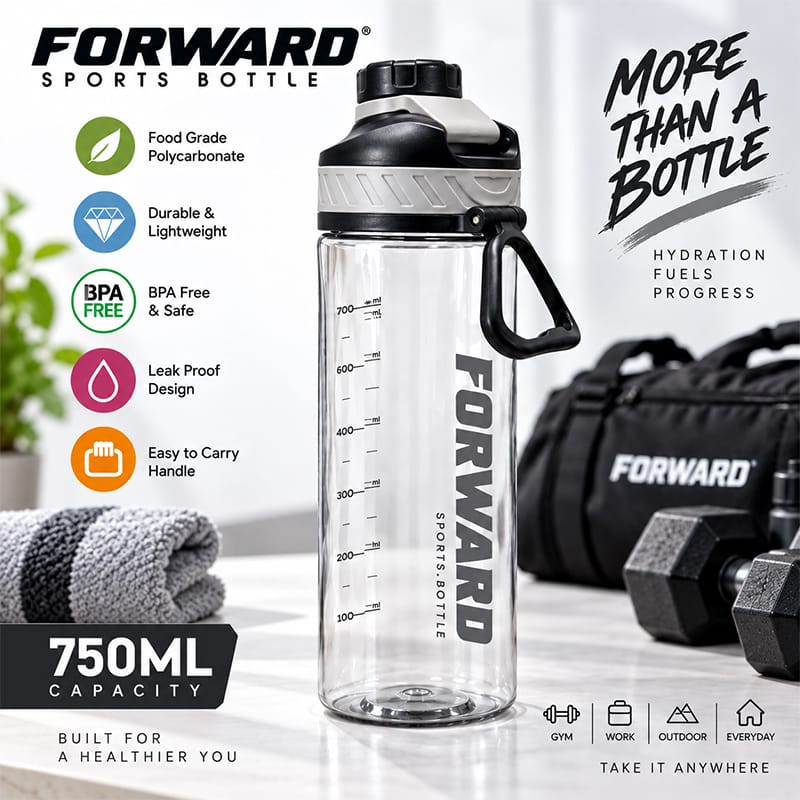 Picture of Shotay FORWARD 750ml Premium Sports Bottle – BPA Free Food Grade Polycarbonate 