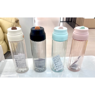 Picture of SHOTAY brand Unbreakable Water Bottle 600ml with inner filter BPA Free, Leak-Proof Water Bottle Ideal for Office, Sports, School, Gym - Polycarbonate & Polypropylene 