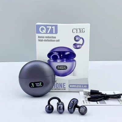 Picture of Q71 Wireless Earbuds With Digital Display Ear clip - Noise Reduction High-Definition Call