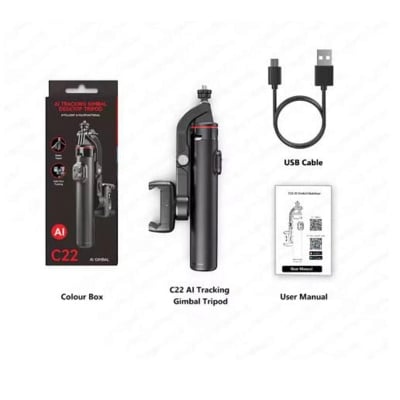 Picture of C22 Handheld Gimbal 360Â° AI Face Tracking Shoot Stabilizer Tripod with Multifunction Remote