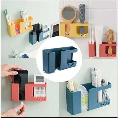Picture of (3pc) Wall Mounted 2-in-1 Mobile Phone Charging and Multipurpose Storage Holder