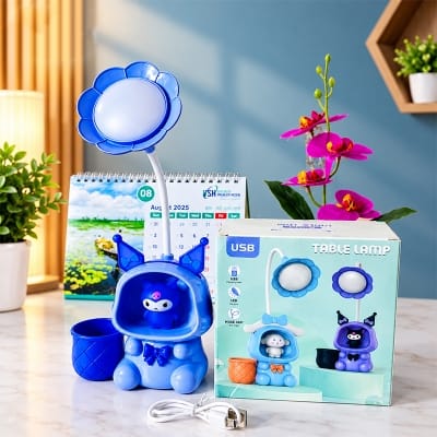 Picture of 3 in1 Rechargeable Table Lamp Adjustable LED Desk Light for Study Office and Bedside Use (Multicolor)