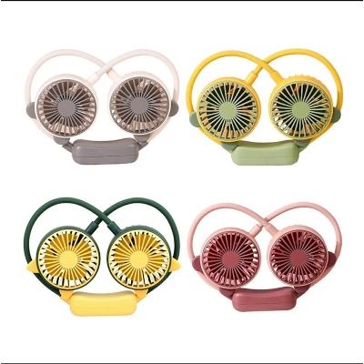Picture of Neck Hanging Portable Fan, 2 Speeds Adjustment USB Charging For Jogging Summer Outdoor Activity Home Traveling