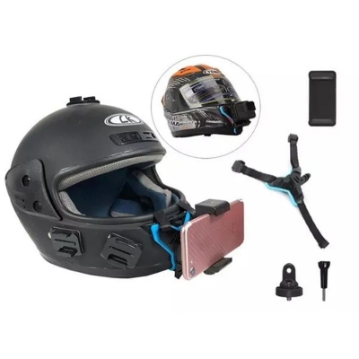 Picture of Helmet Chin Mount With Mobile holder (Action Camera Mount +Mobile Mount)