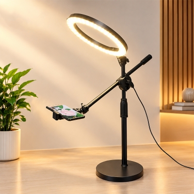 Picture of Phone Tripod Mount with 10 inch LED Ring Light Lamp