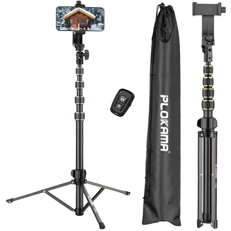 Picture of Plokama PK-998 Photograph Tripod & Selfie Stick with Remote (6.5ft )