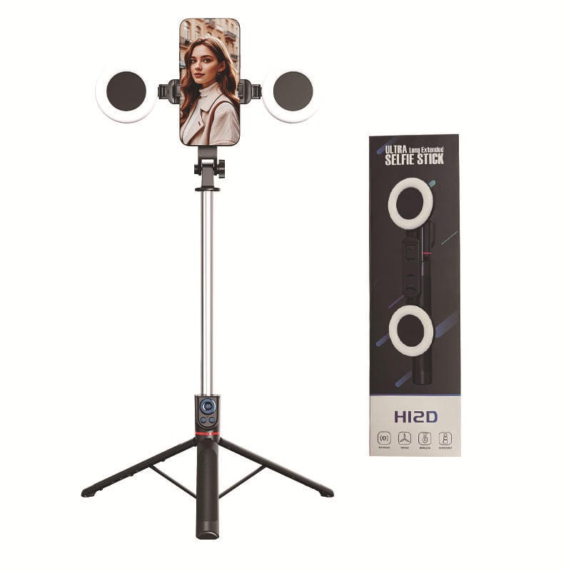 Picture of H12D Ultra Long Extendable Selfie Stick with Dual LED Lights (5.9ft )