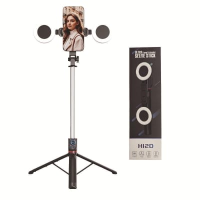 Picture of H12D Ultra Long Extendable Selfie Stick with Dual LED Lights (5.9ft )