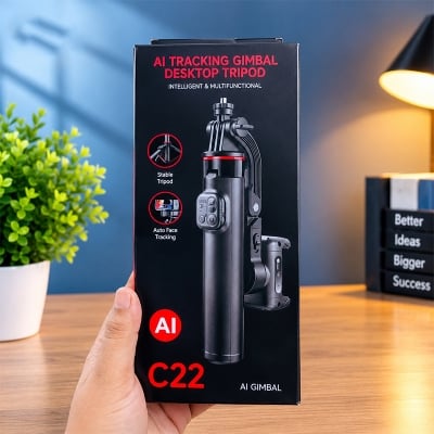 Picture of C22 Handheld Gimbal 360Â° AI Face Tracking Shoot Stabilizer Tripod with Multifunction Remote