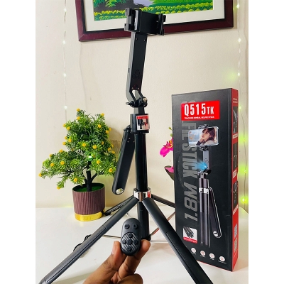 Picture of Q515TK Auto Face Tracking Selfie Stick Tripod with Wireless Remote Control Smart Auto AI Tracking Stabilizer Gimbal (5.8ft)