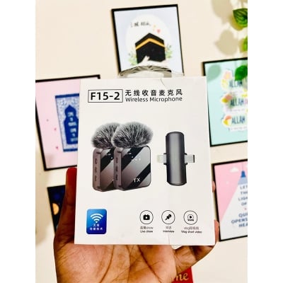 Picture of F15-2 Wireless Microphone 2 in 1 Collar Android & IPhone  with Noise Reduction
